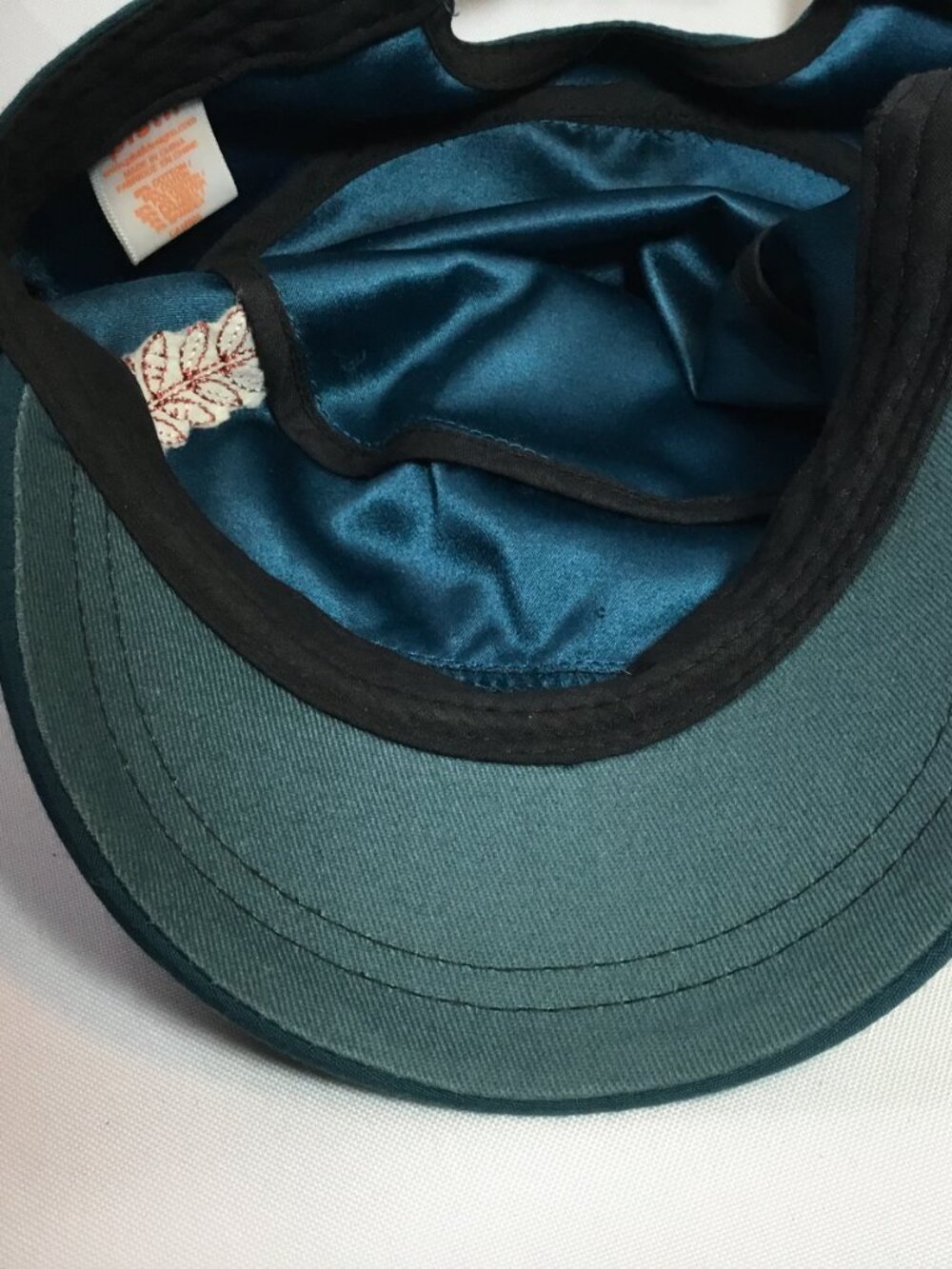 Pistil Women's Cadet Military Cap Cream Teal Blue Adjustable One Size - Picture 5 of 7